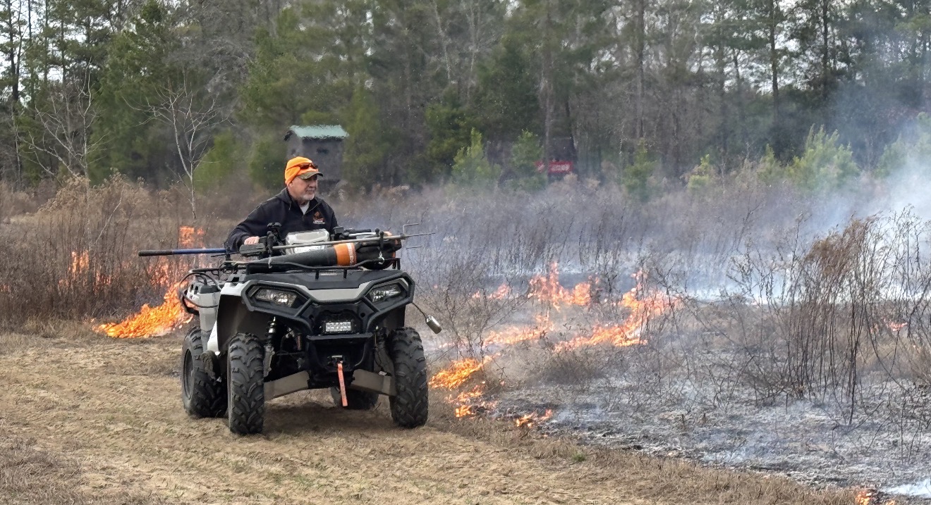 Using tech to manage the land — running a prescribed burn.