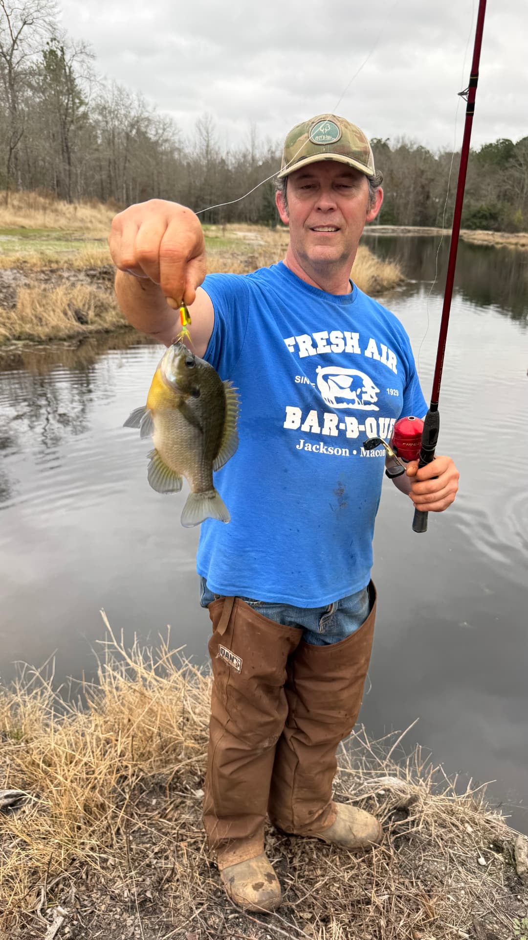 Bluegill caught on a small jig.